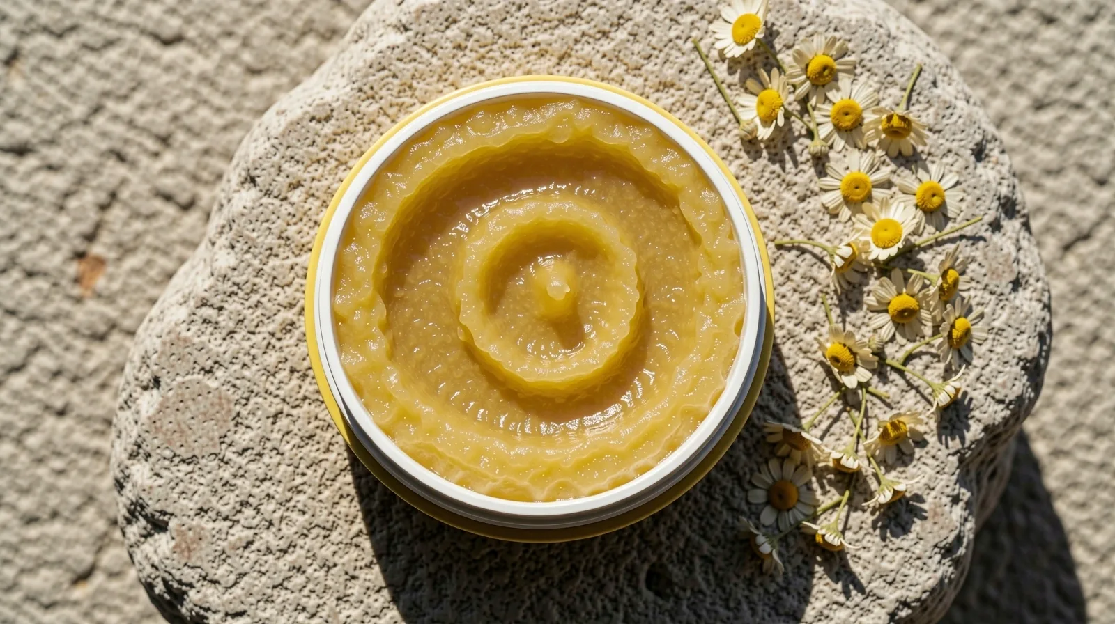Body Salve texture on stone